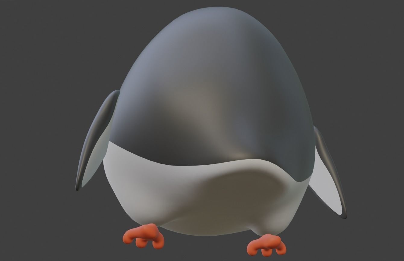 Cartoon Penguin 3D model_3