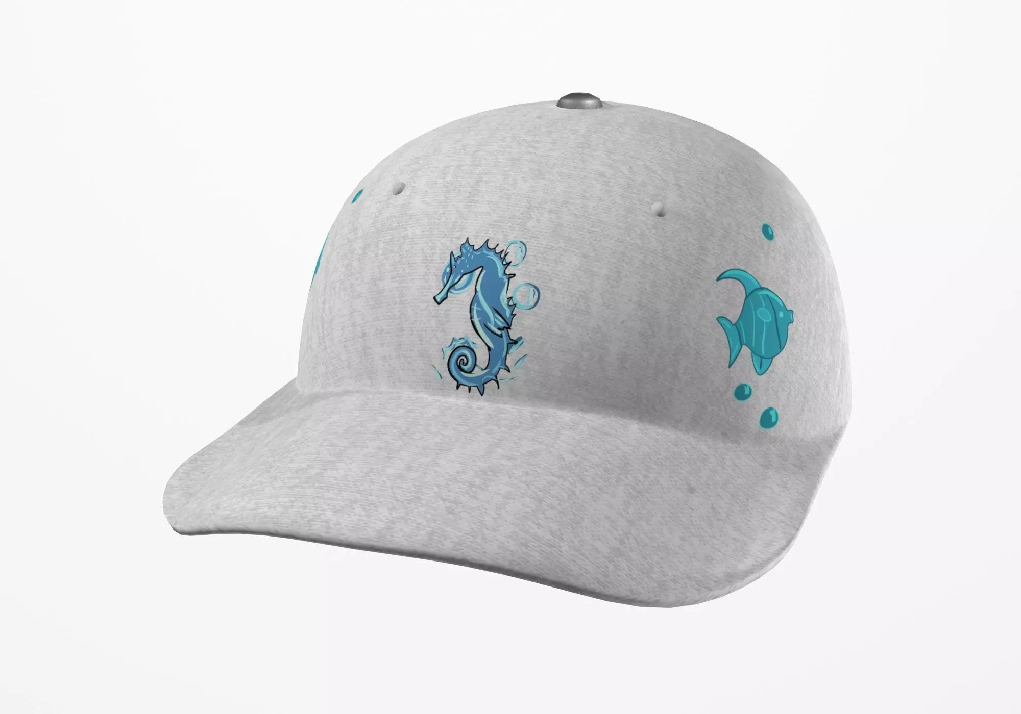 seahorse cap 3D model