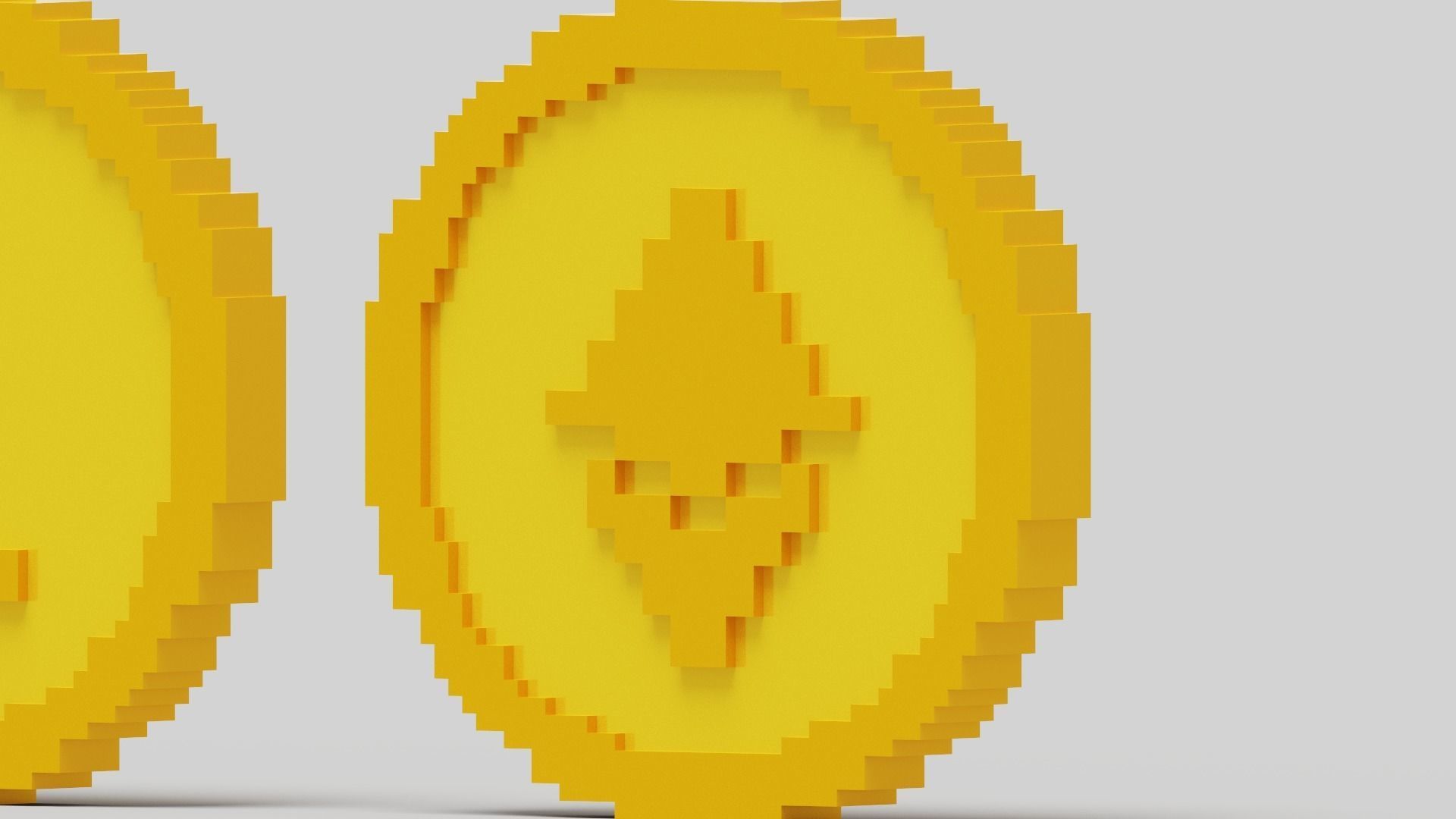 Cryptocurrency Coin Pack Low-poly 3D model_6