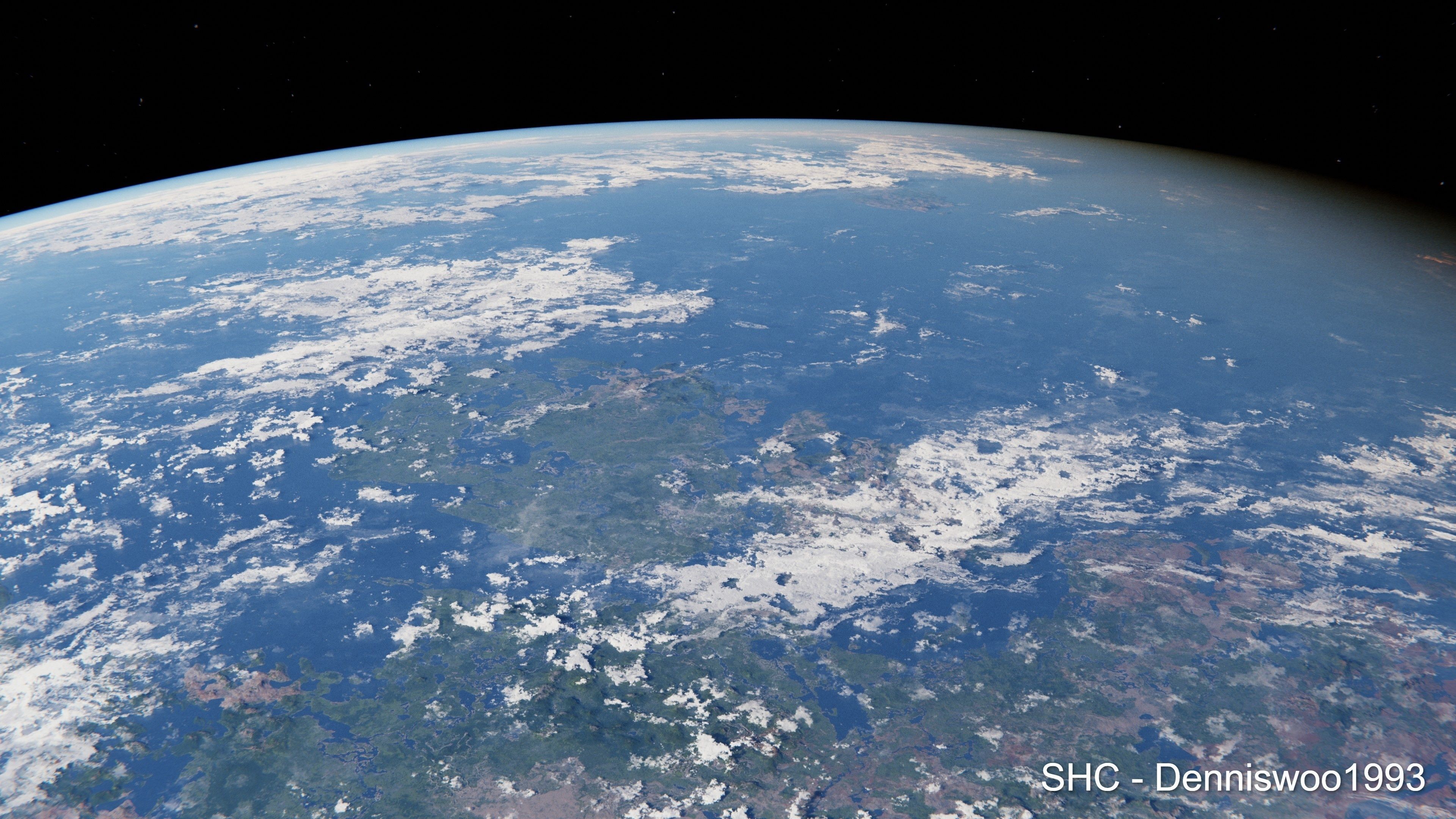 Large scale procedural planet with 3D cities and vegetation 3D model_6