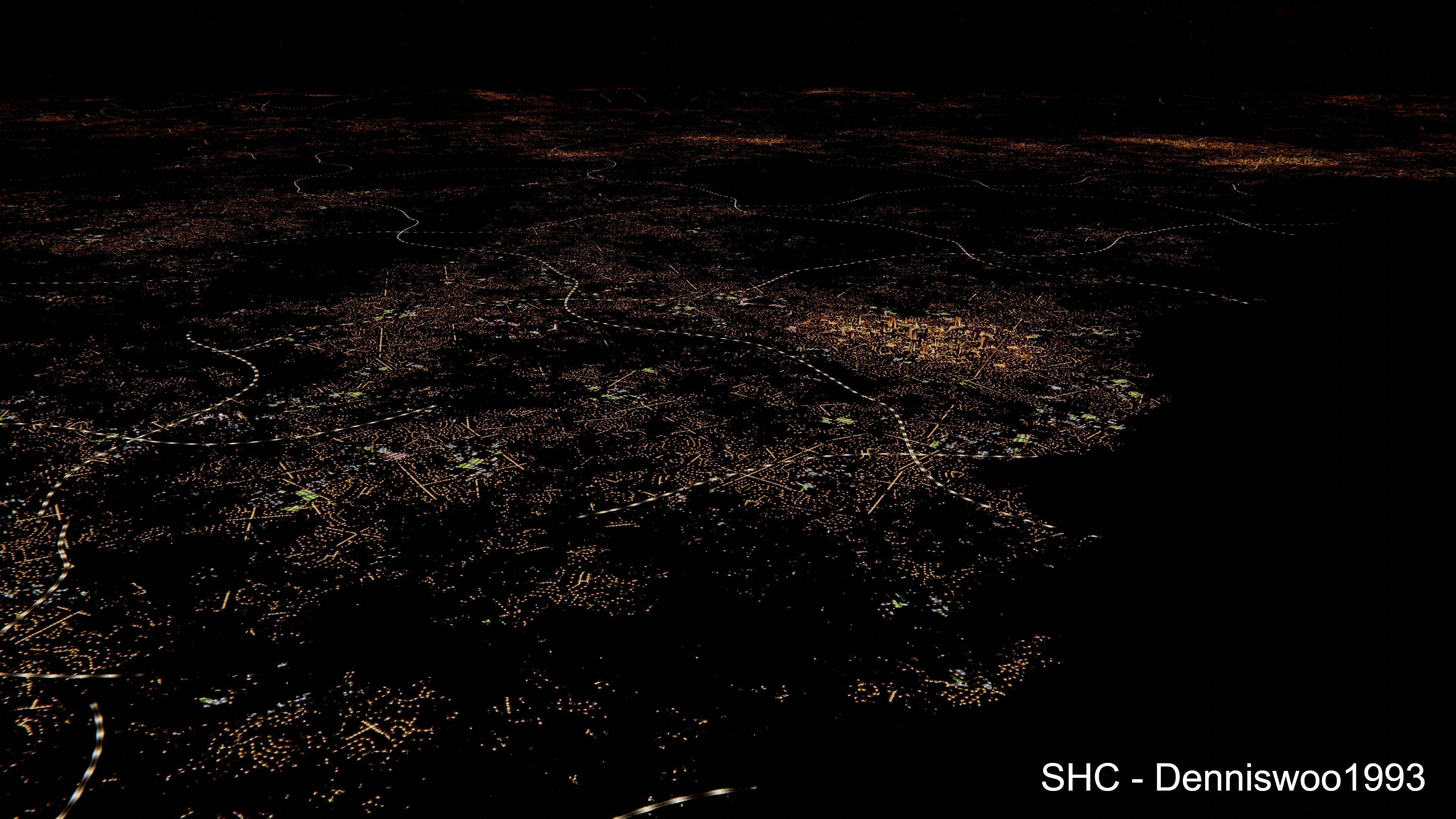 Large scale procedural planet with 3D cities and vegetation 3D model_39
