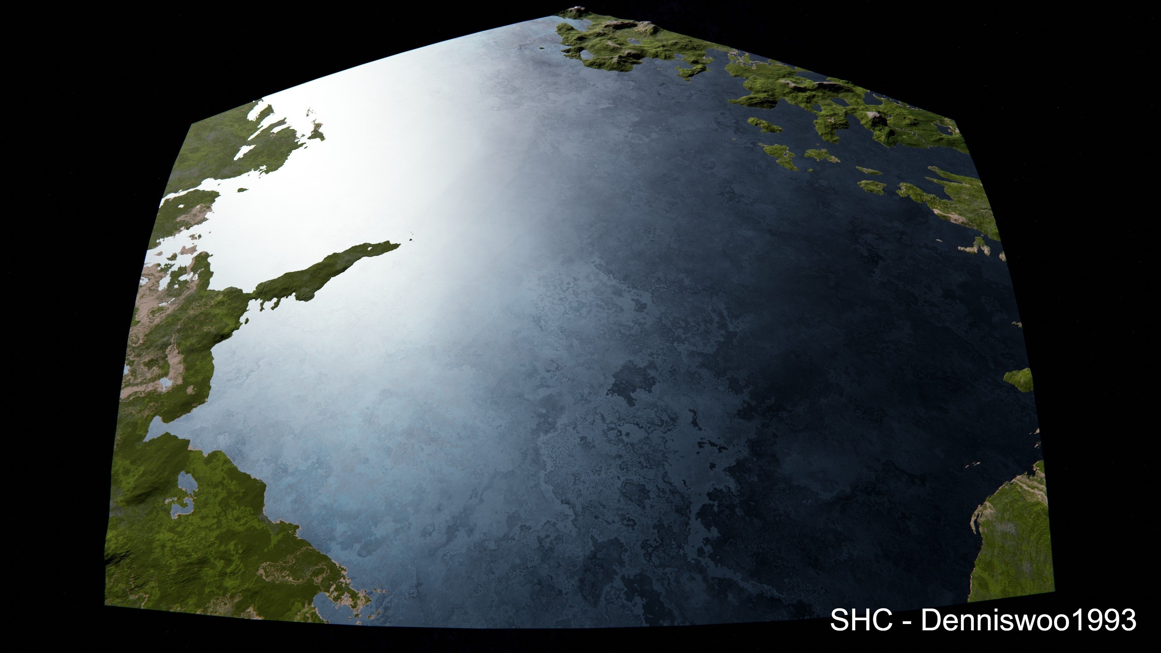Large scale procedural planet with 3D cities and vegetation 3D model_47