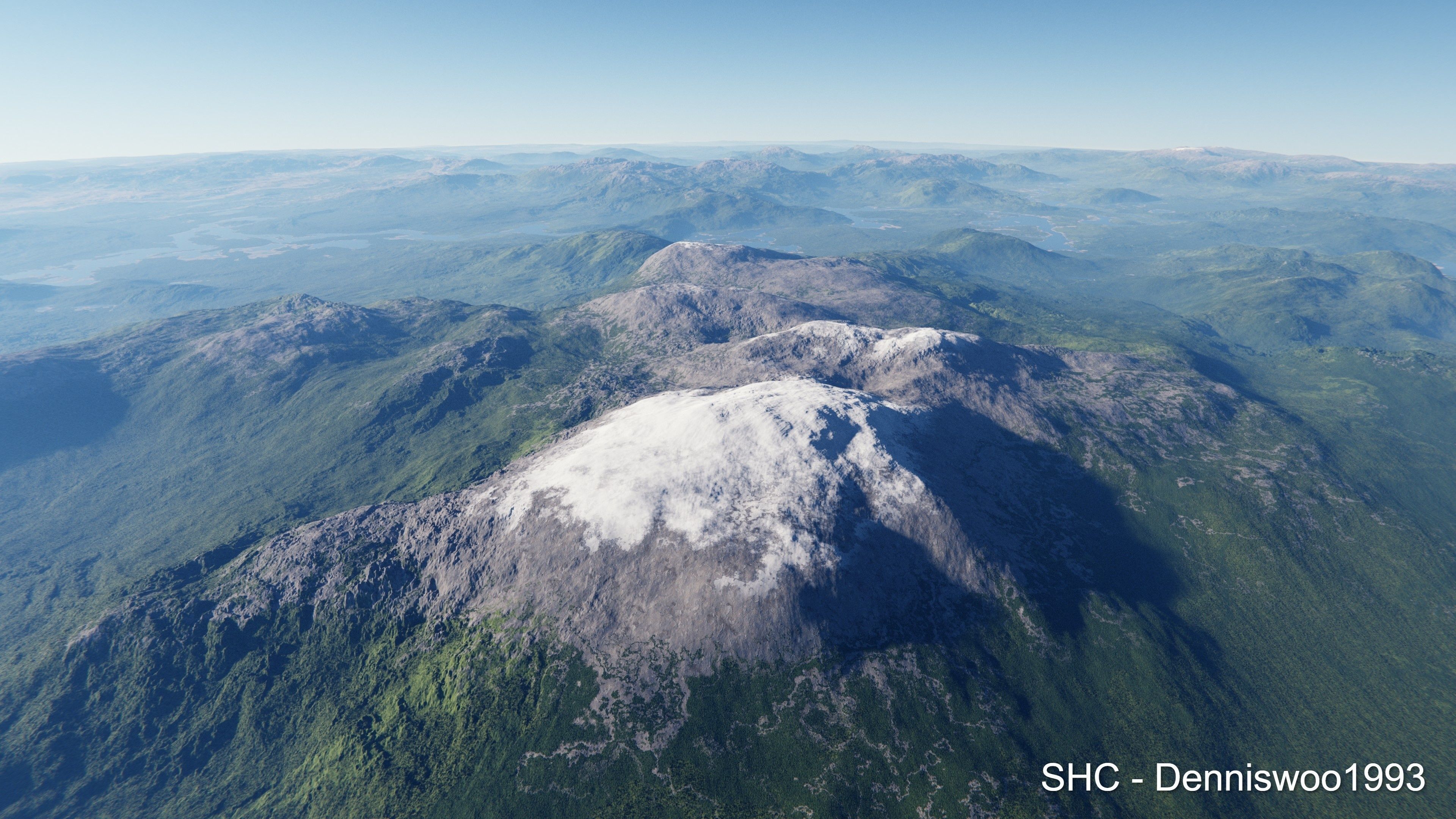 Large scale procedural planet with 3D cities and vegetation 3D model_71