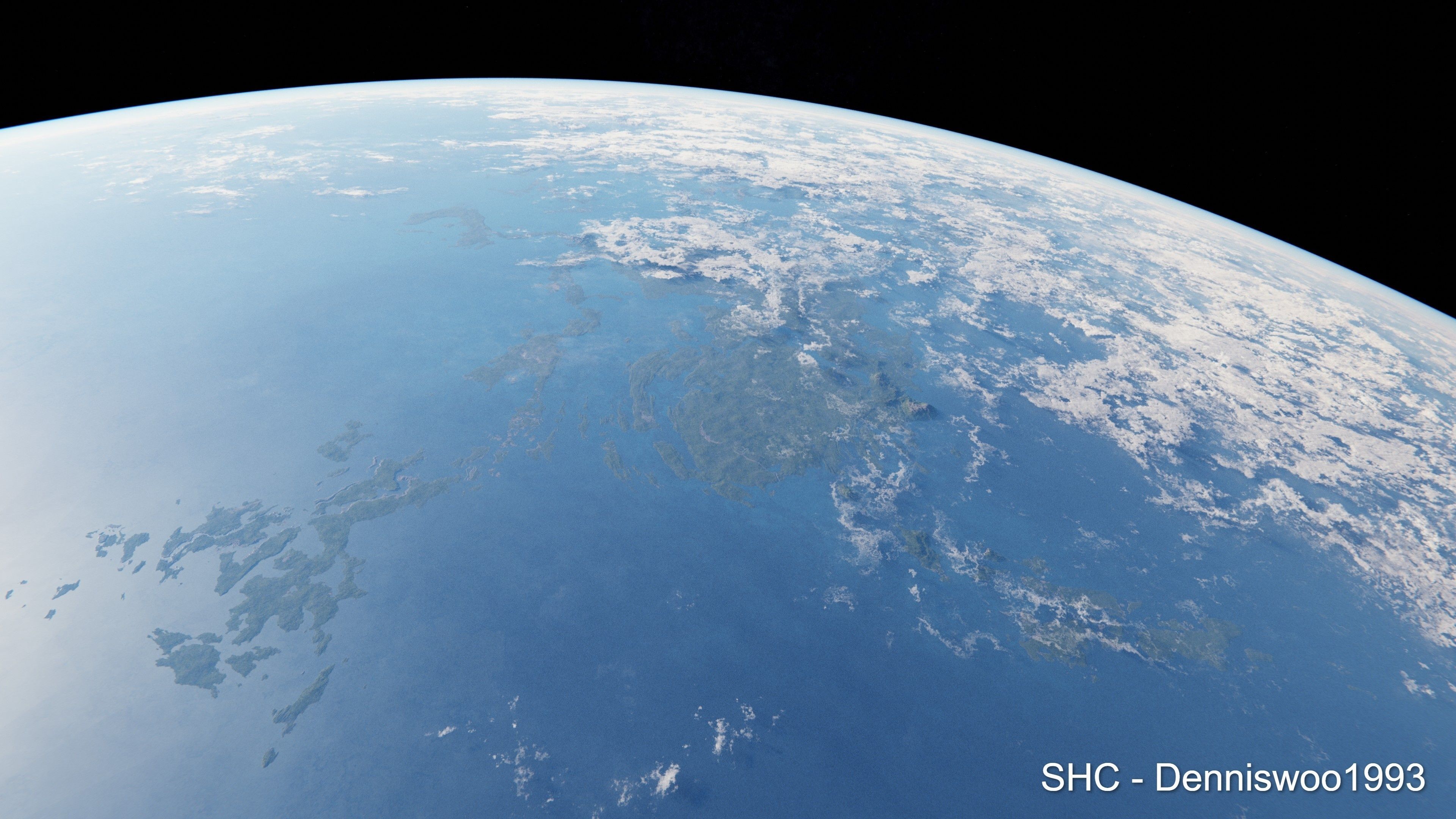 Large scale procedural planet with 3D cities and vegetation 3D model_25