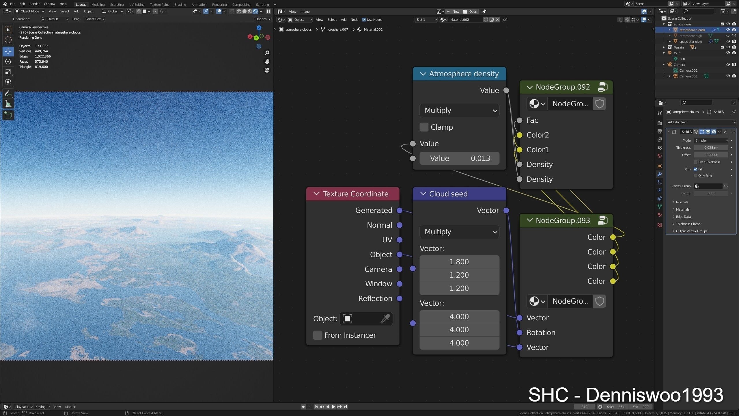 Large scale procedural planet with 3D cities and vegetation 3D model_23