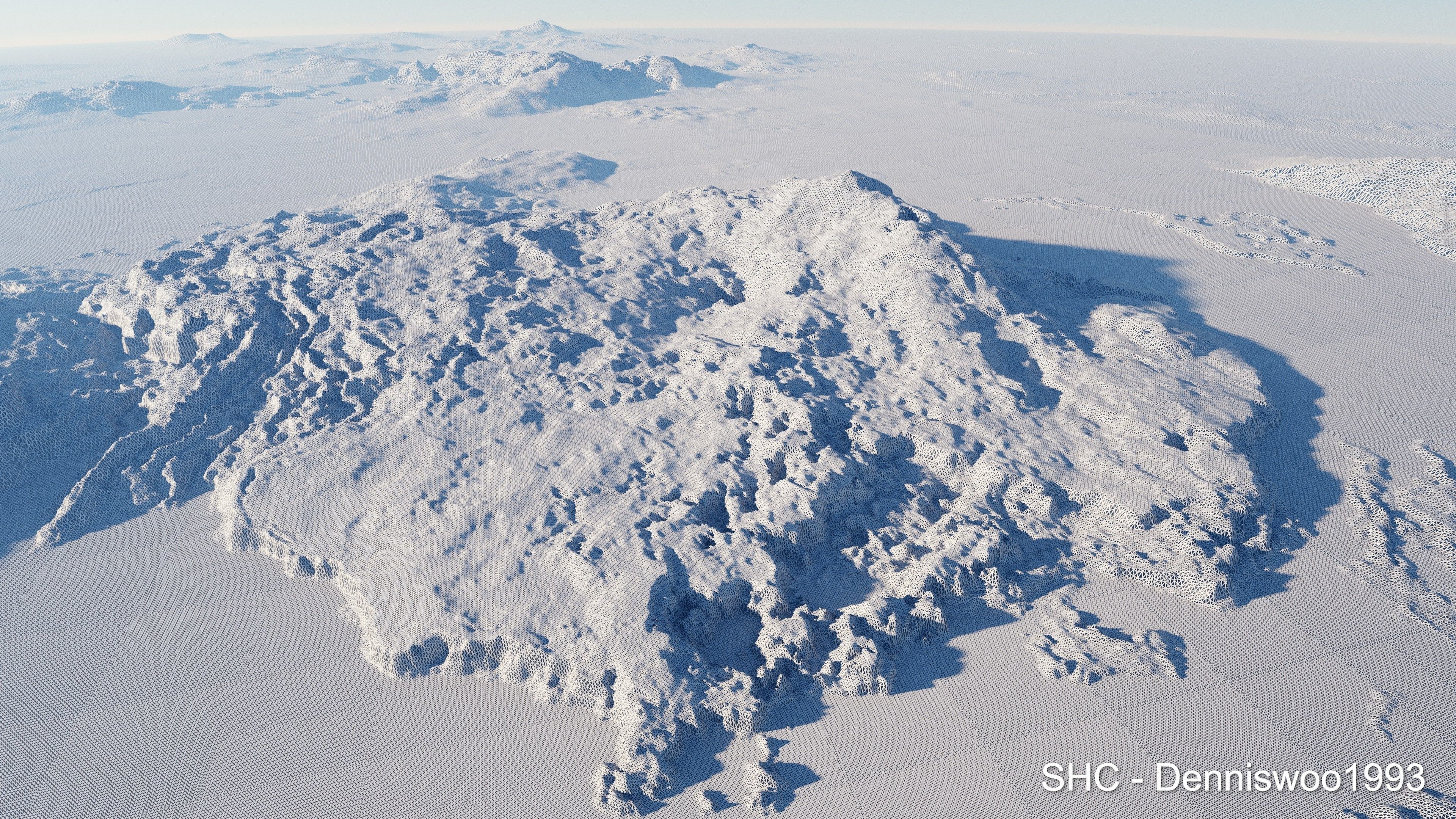 Large scale procedural planet with 3D cities and vegetation 3D model_92