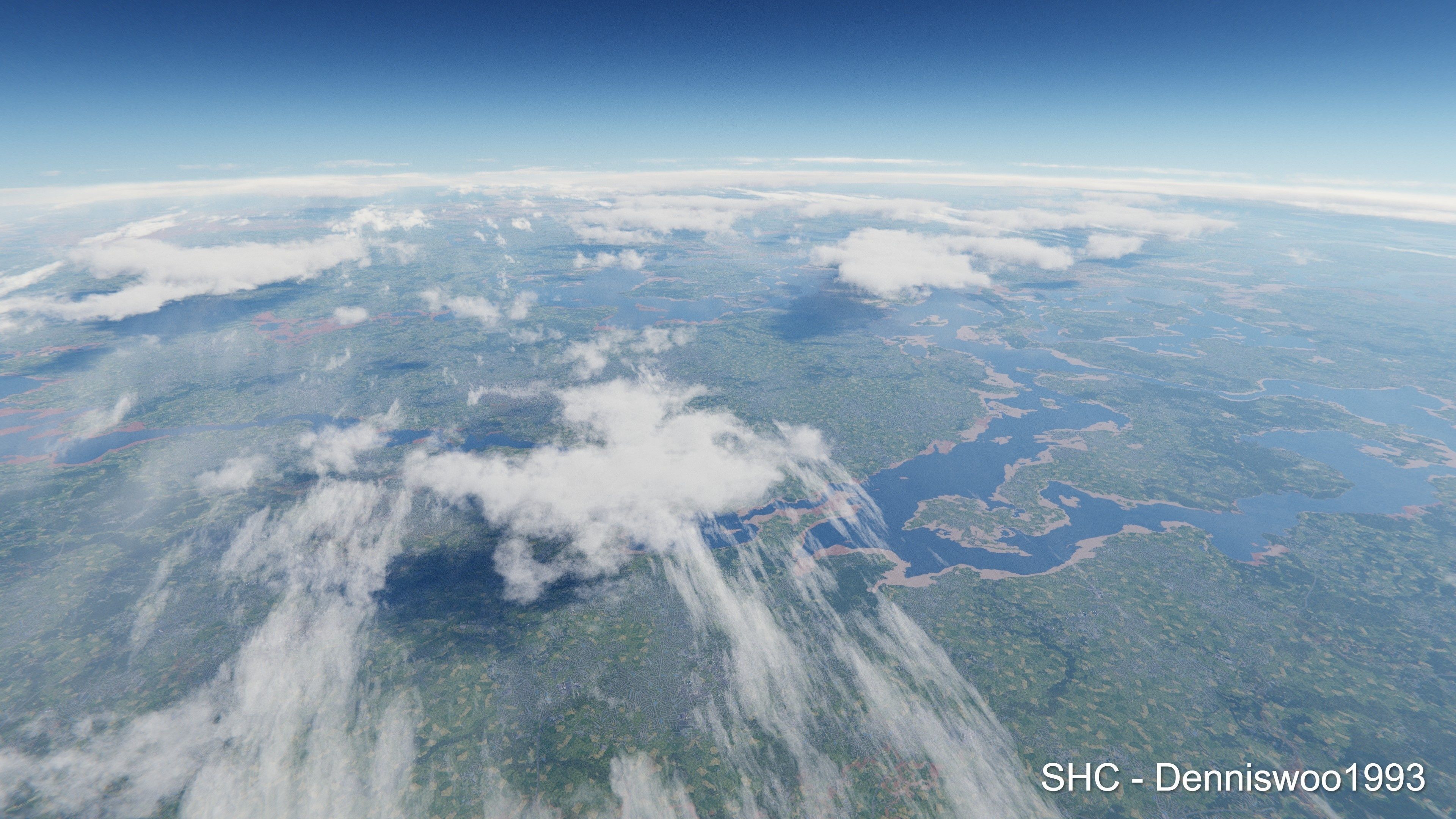 Large scale procedural planet with 3D cities and vegetation 3D model_49