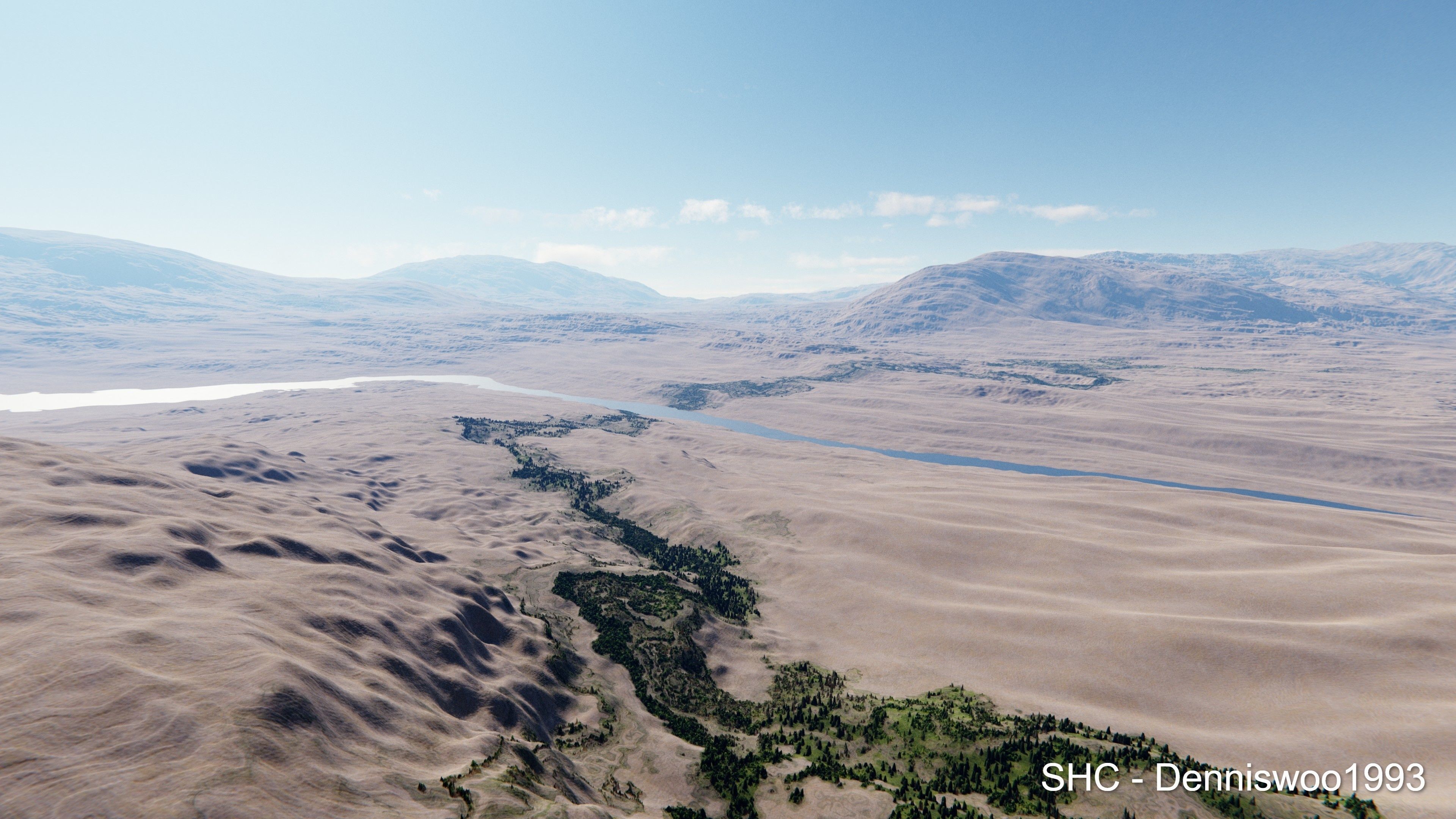 Large scale procedural planet with 3D cities and vegetation 3D model_51