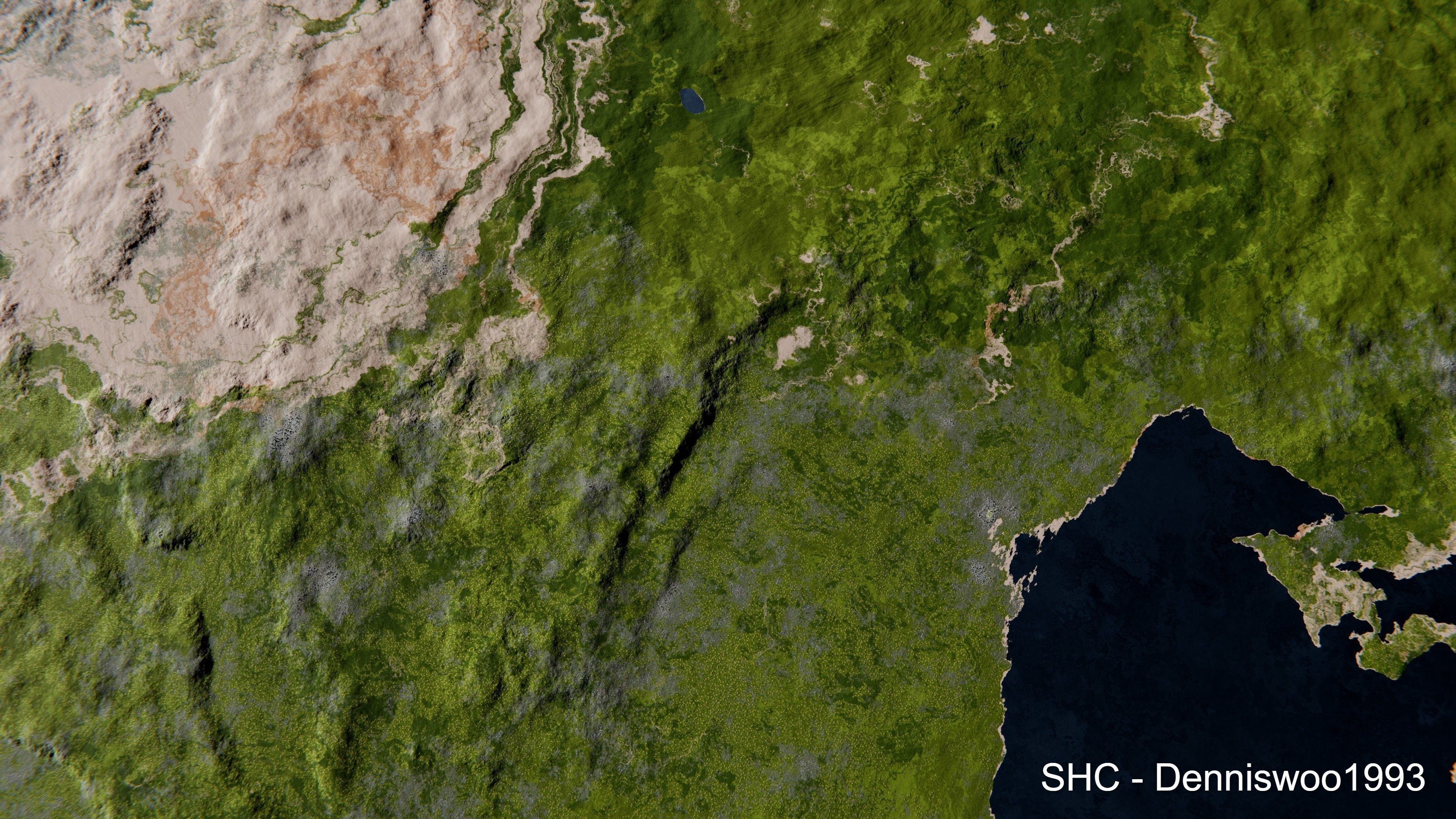 Large scale procedural planet with 3D cities and vegetation 3D model_68