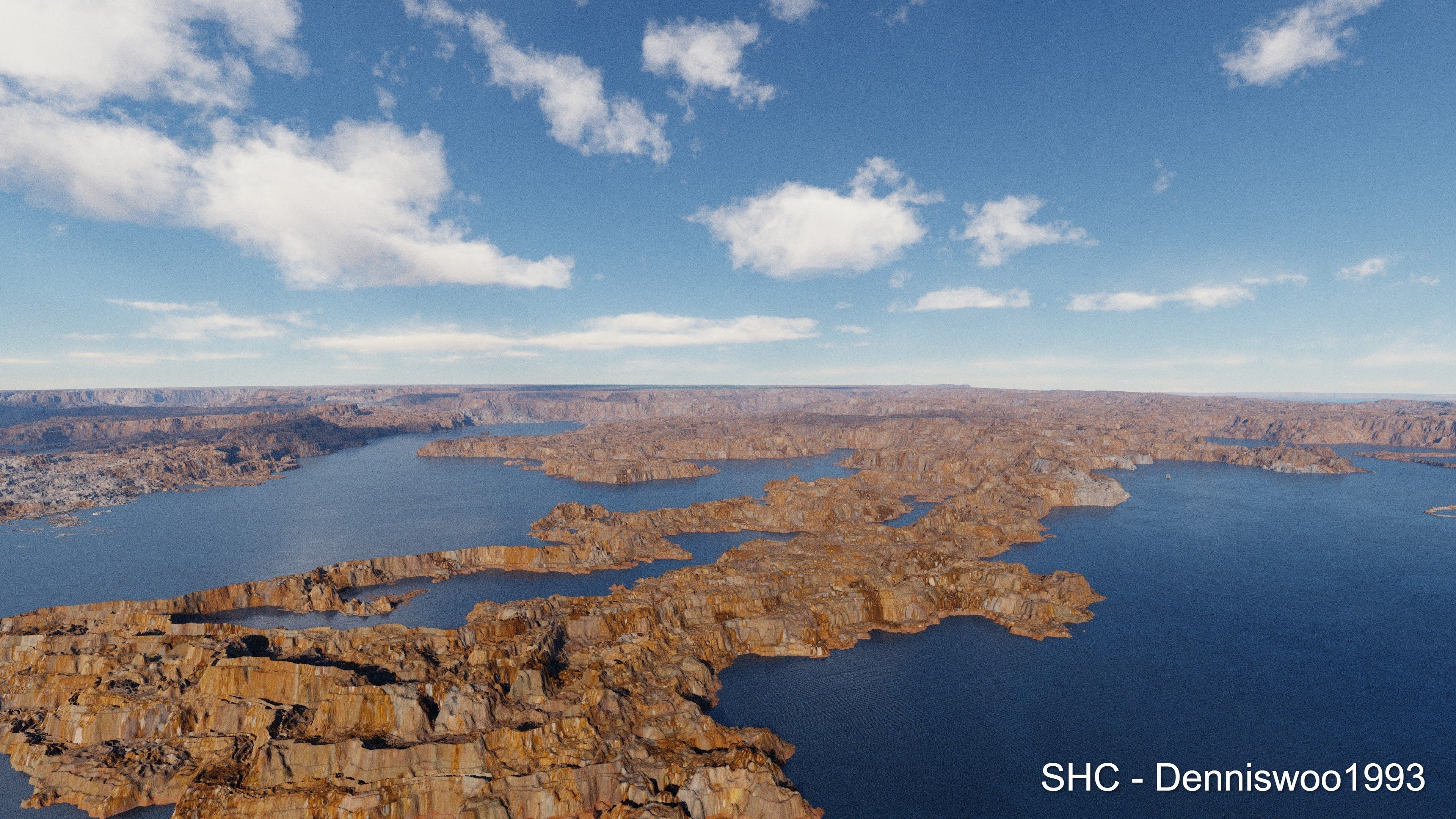 Large scale procedural planet with 3D cities and vegetation 3D model_11