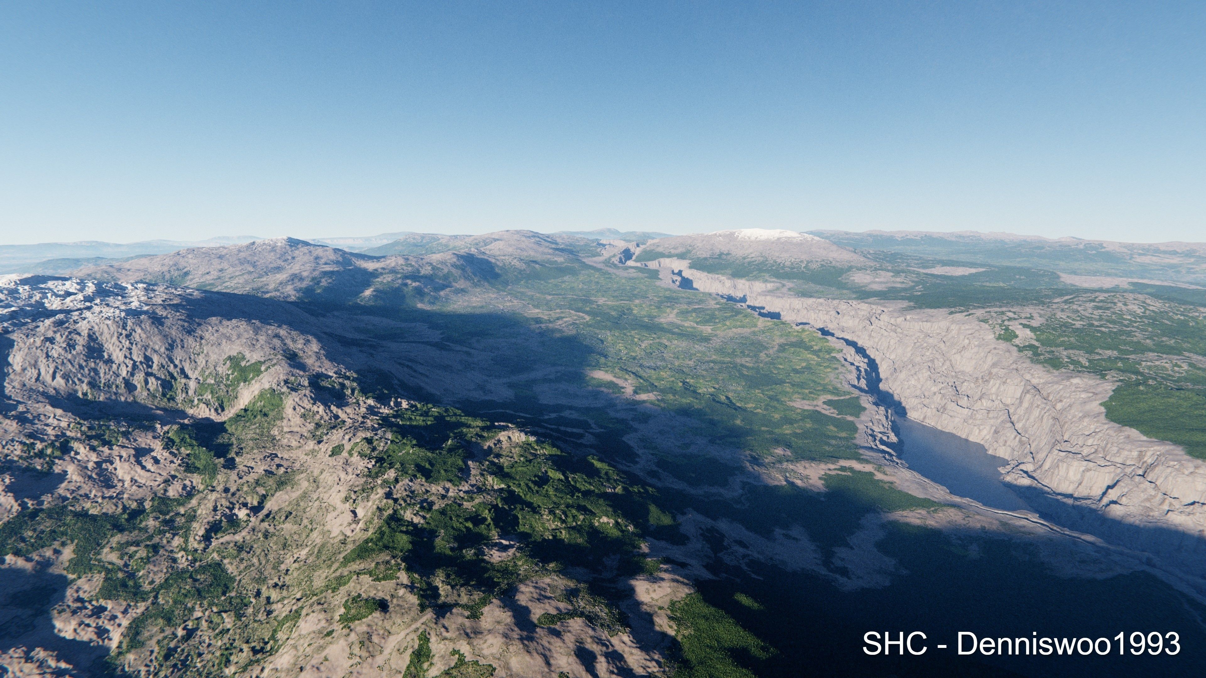 Large scale procedural planet with 3D cities and vegetation 3D model_60