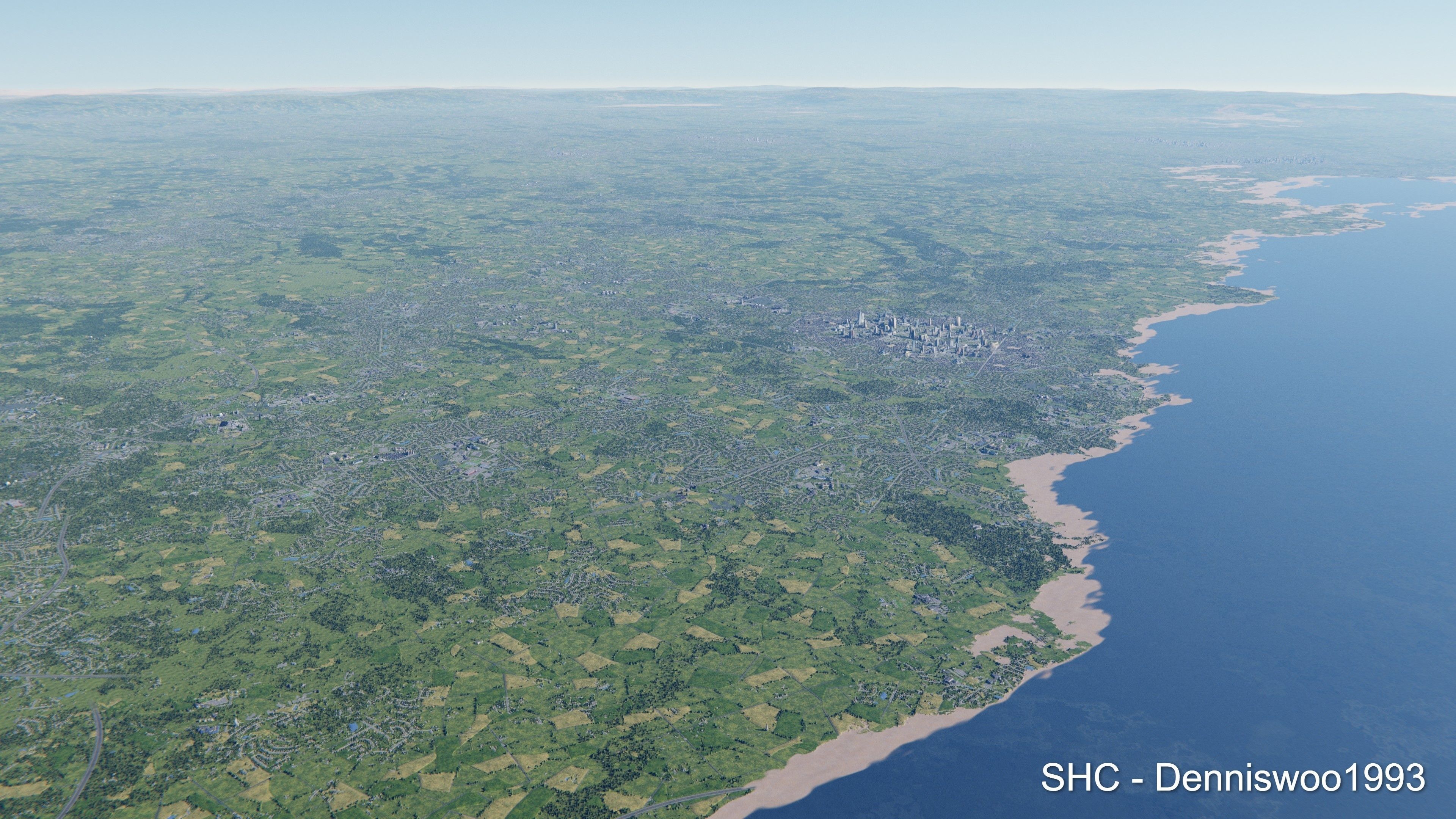 Large scale procedural planet with 3D cities and vegetation 3D model_40