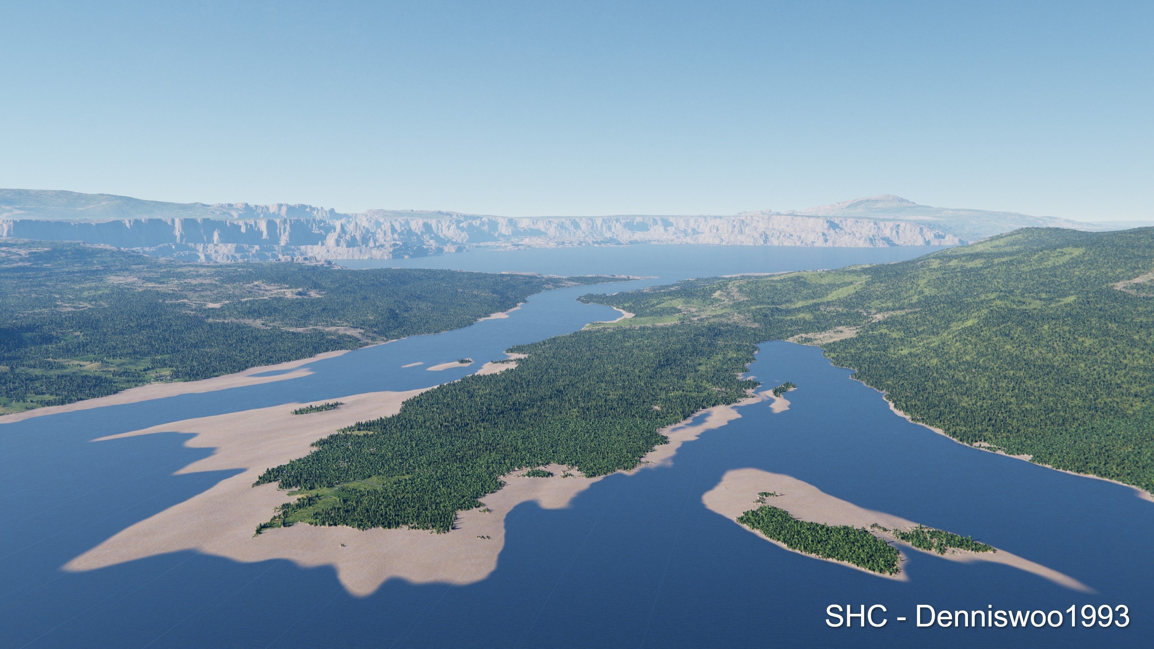 Large scale procedural planet with 3D cities and vegetation 3D model_72