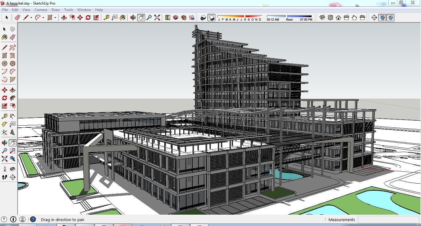Sketchup Hospital C1 3D model_1