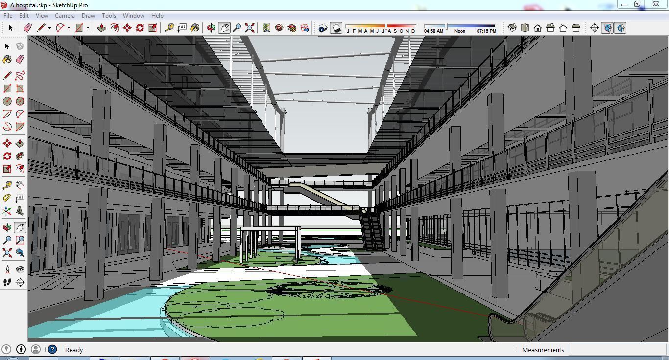 Sketchup Hospital C1 3D model_7