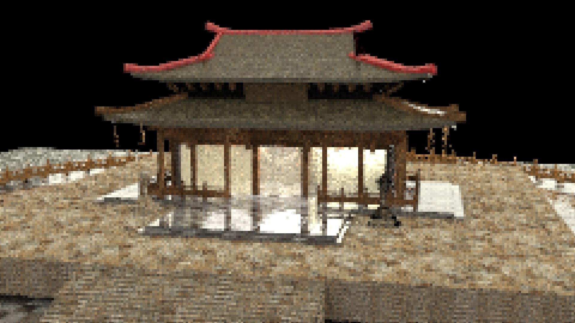 Chinese ancient house Low-poly 3D model_5