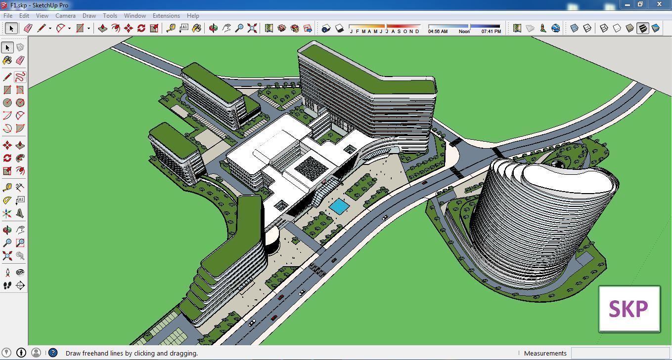 Sketchup Hospital F1 3D model_2