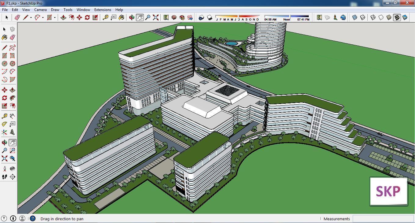 Sketchup Hospital F1 3D model_4