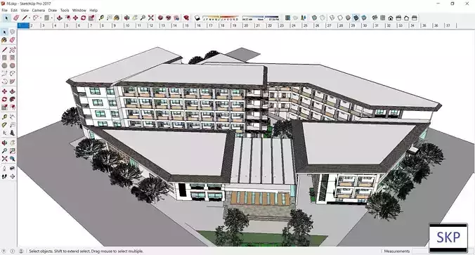 Sketchup Hospital F6 3D model