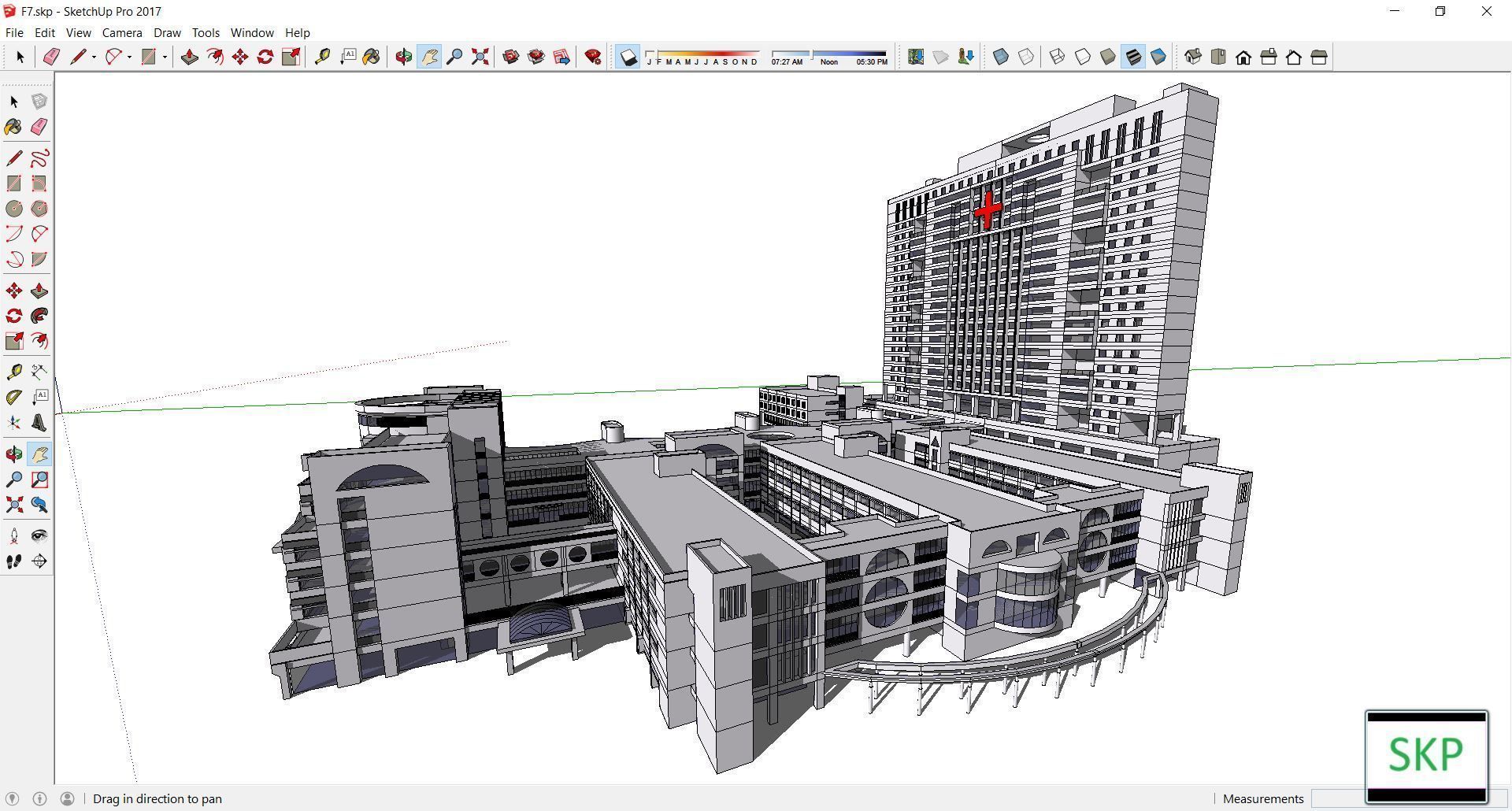 Sketchup Hospital F7 3D model_1