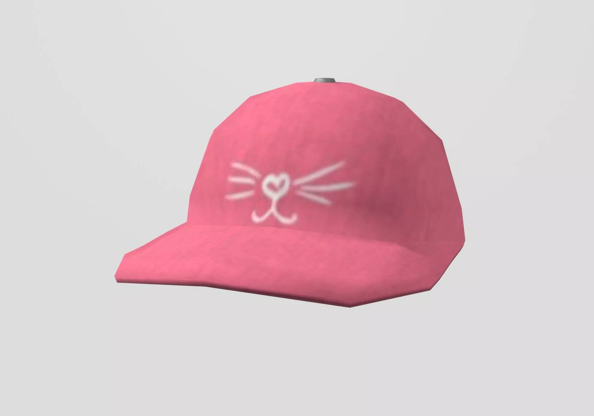 pink cat cap Low-poly 3D model