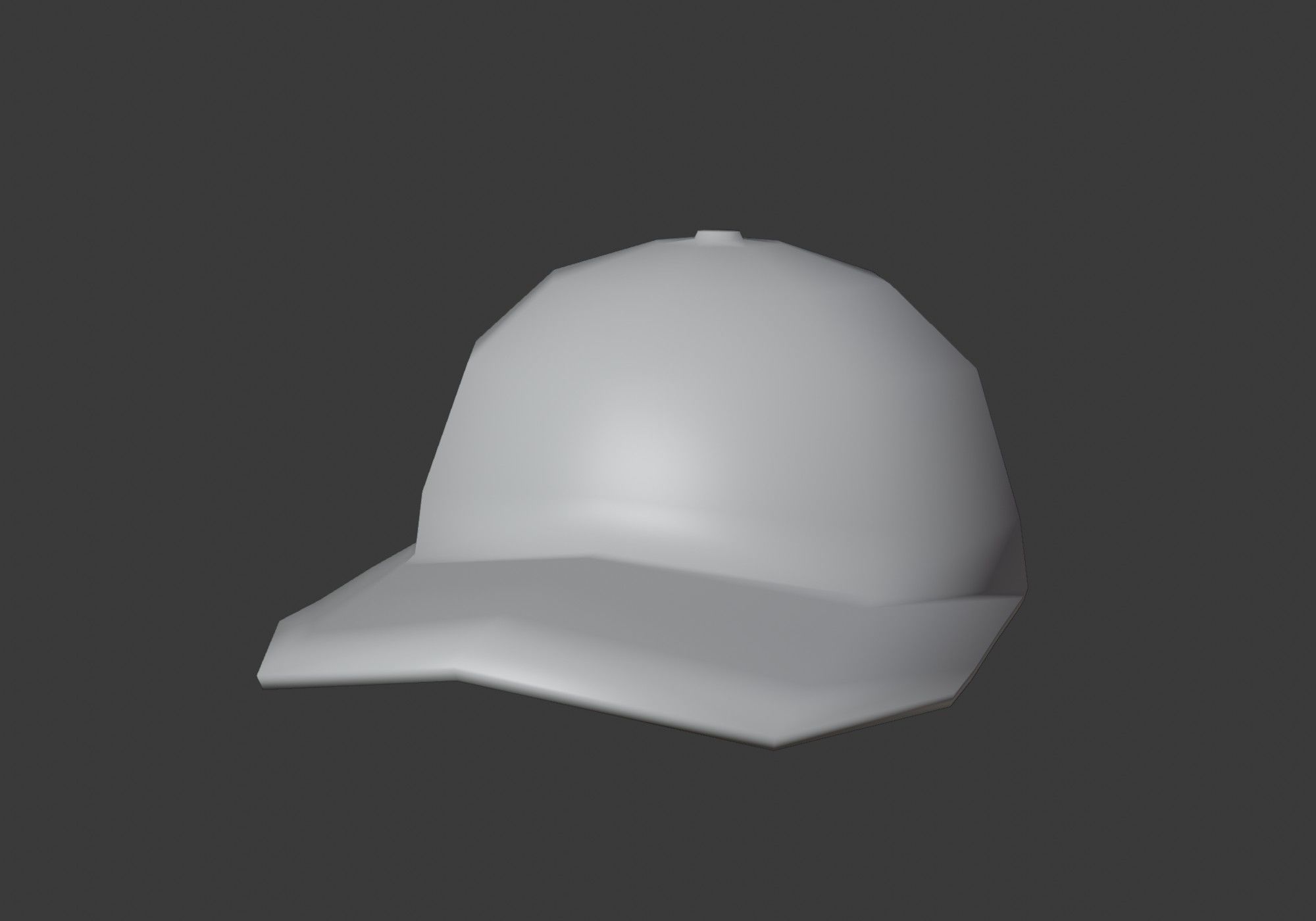 black stylistic cap Low-poly 3D model_8