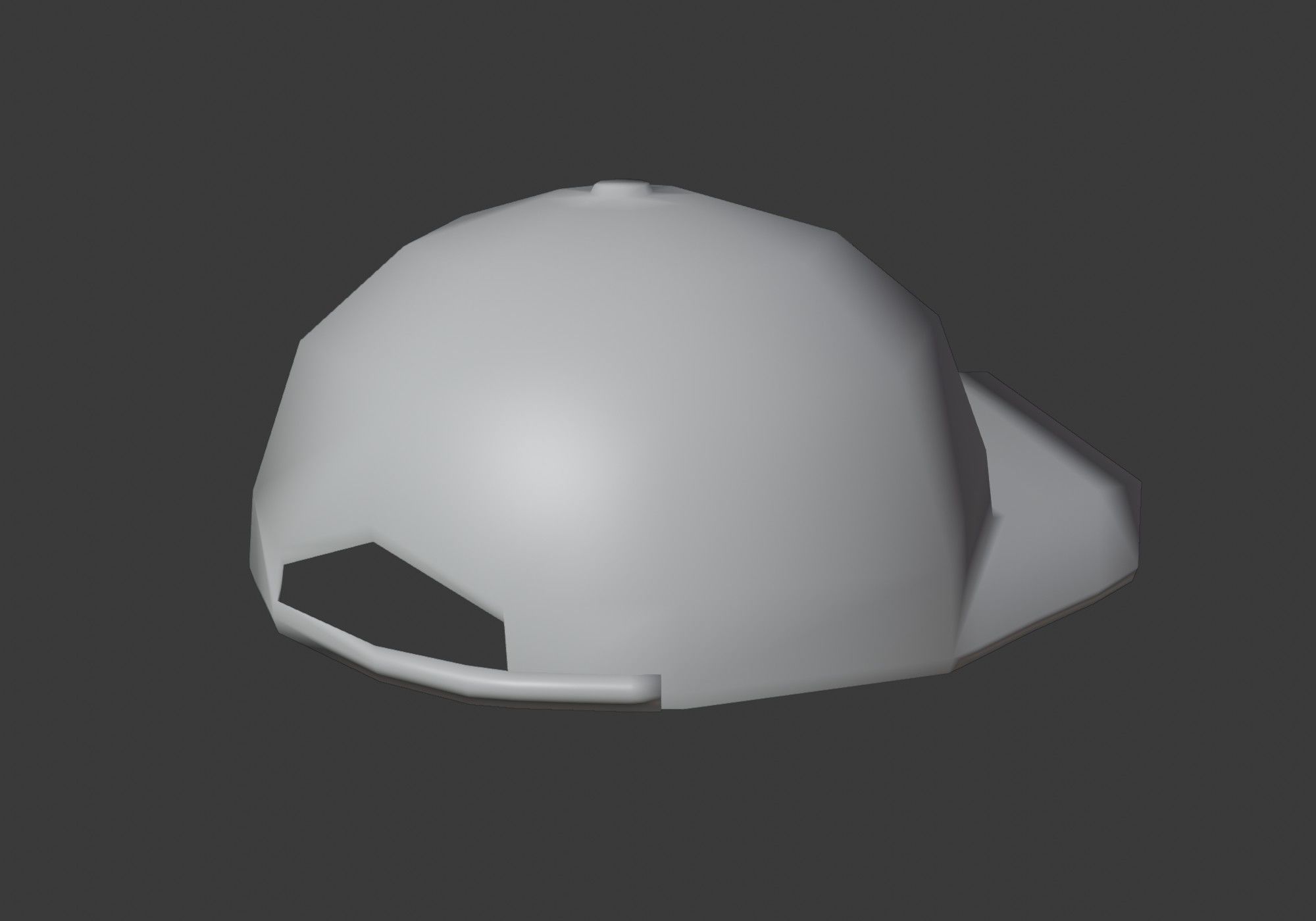 black stylistic cap Low-poly 3D model_9