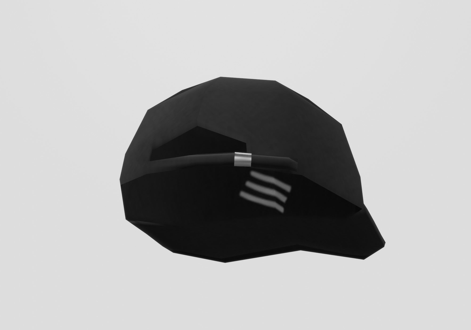 black stylistic cap Low-poly 3D model_4