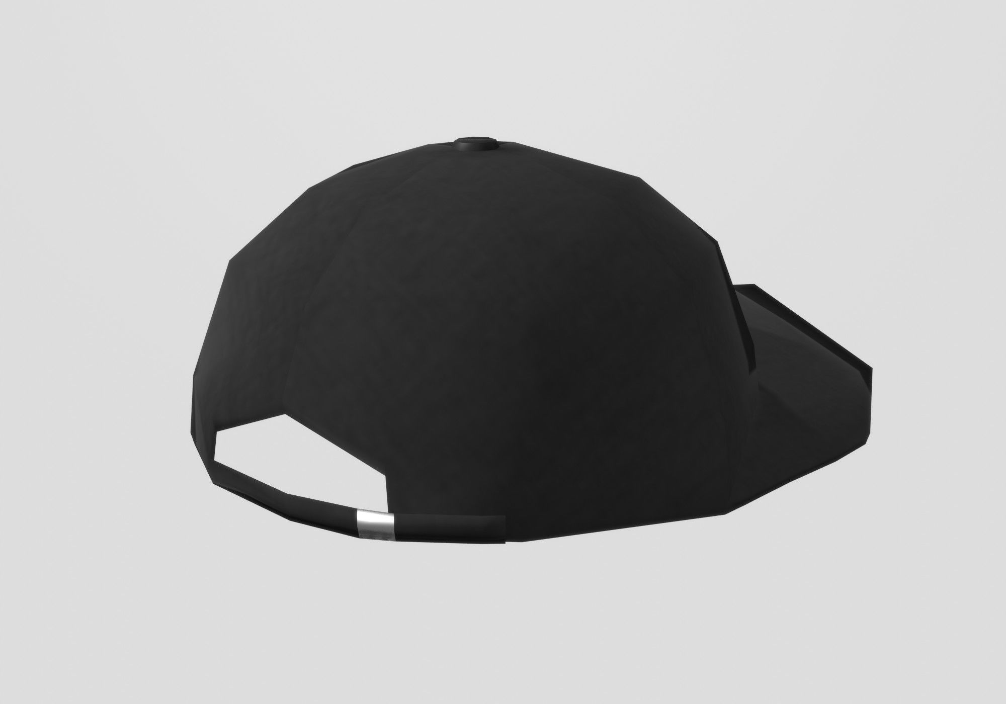 black stylistic cap Low-poly 3D model_1