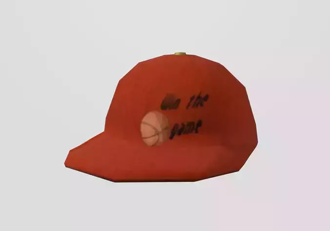 low poly basketball cap