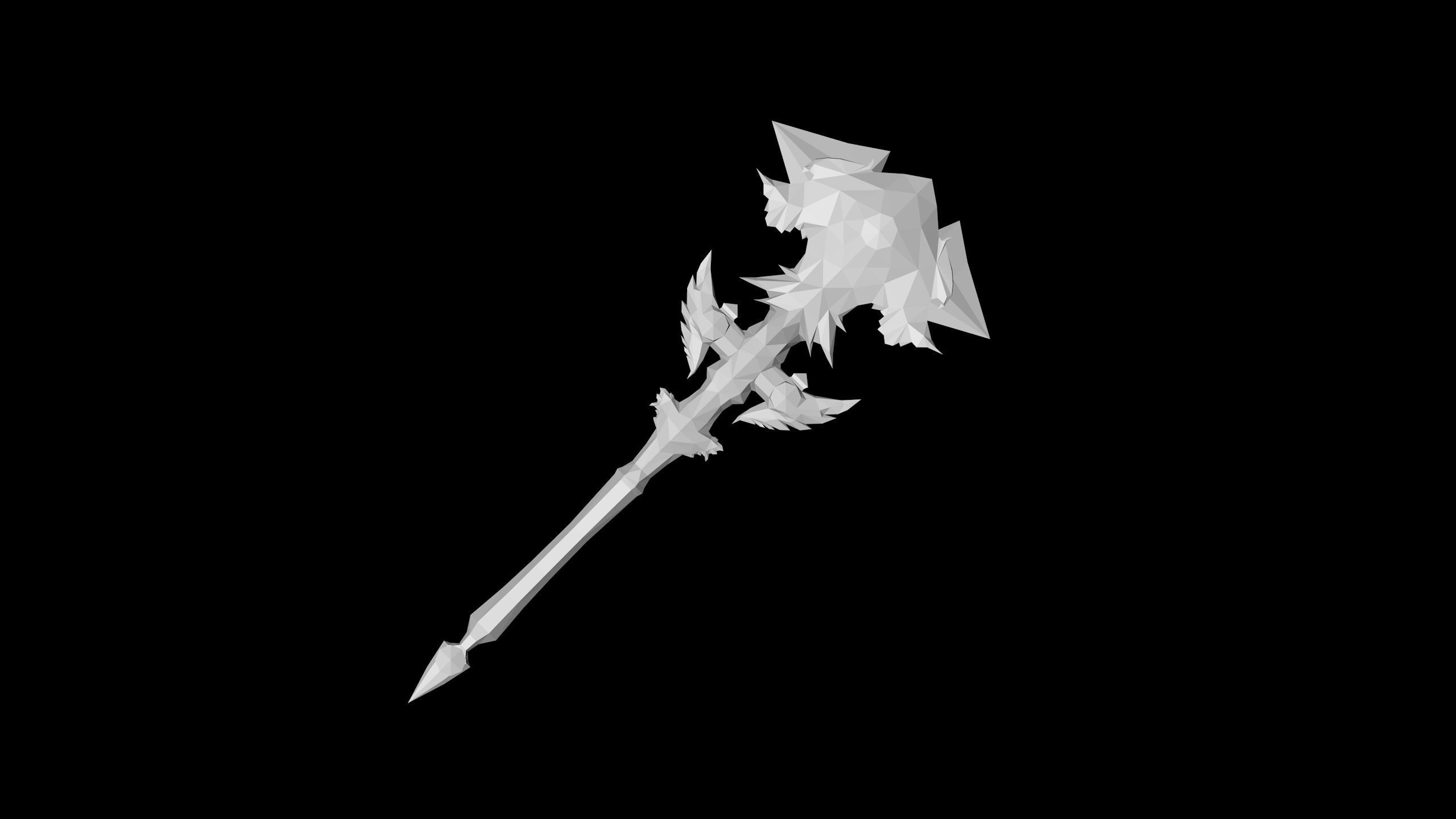 Regalia Axe Low-poly 3D model_4