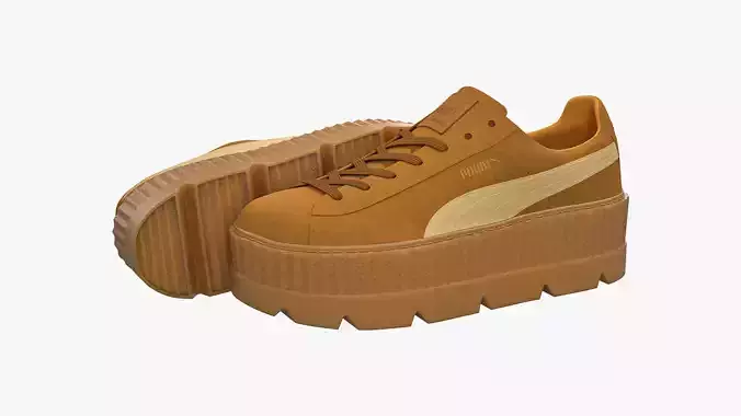 Puma x Fenty Cleated Creepers Brown Suede 3D model