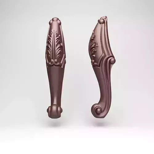European carved furniture legs 03 3D print model