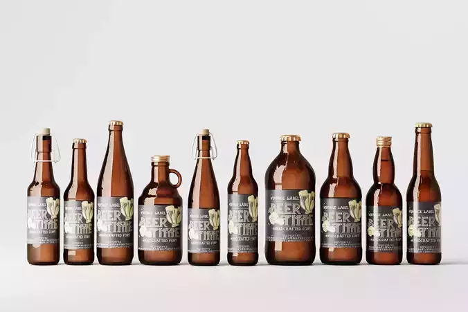Beer Bottle Bundle 3D Model Collection