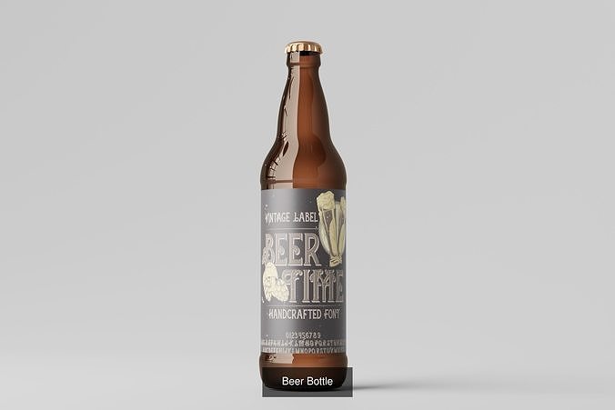 Beer Bottle Bundle 3D Model Pack 4