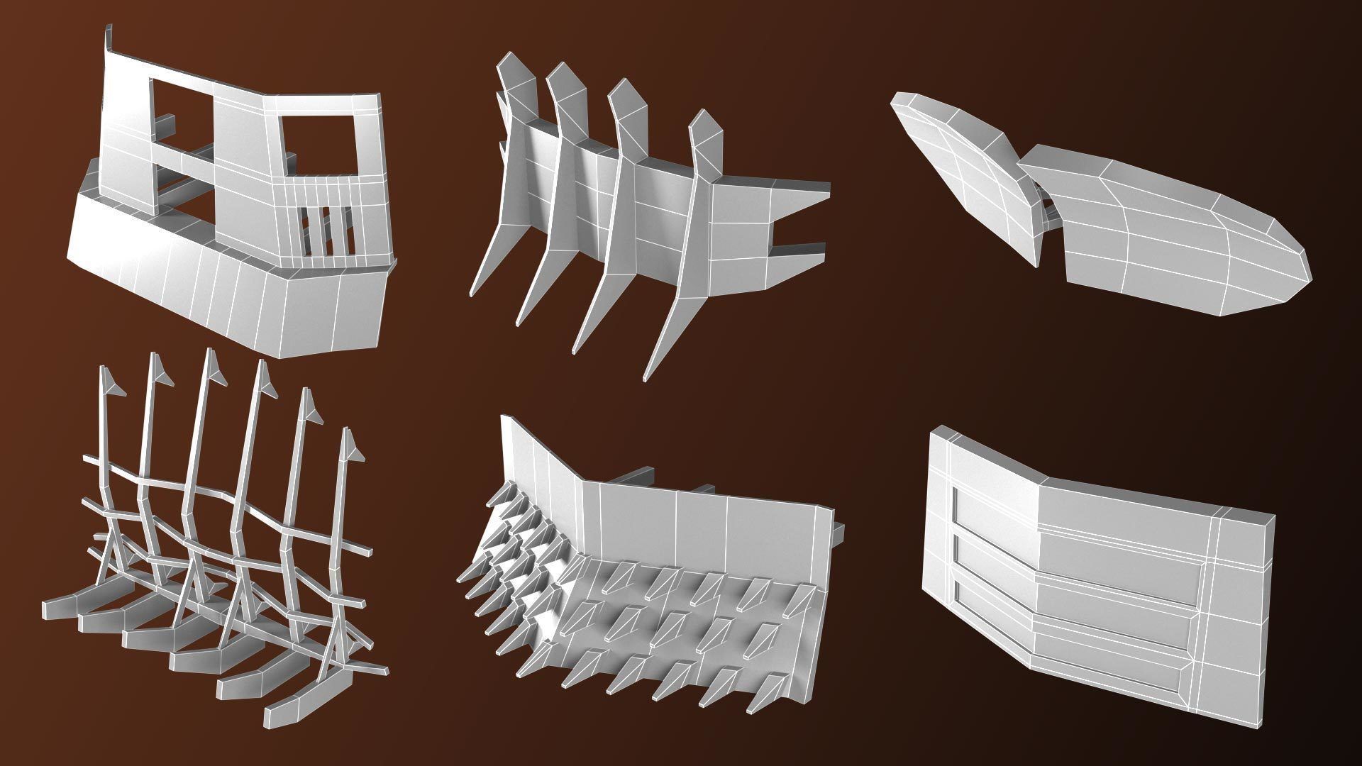 30 apocalypse guard base mesh Low-poly 3D model_2