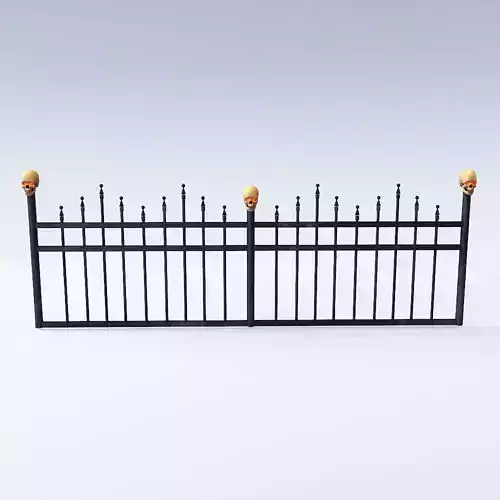 Creepy metal fences 3d model