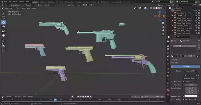  pistols collection version 1