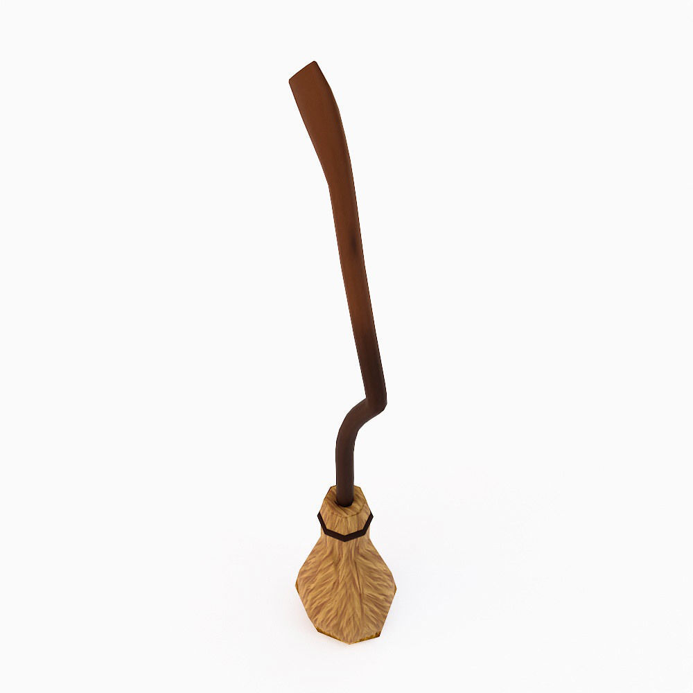 Grass broom low poly 3d model   Low-poly 3D model_2