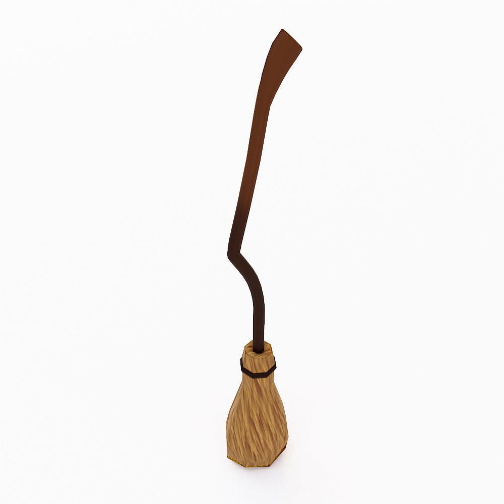 Grass broom low poly 3d model   Low-poly 3D model_3