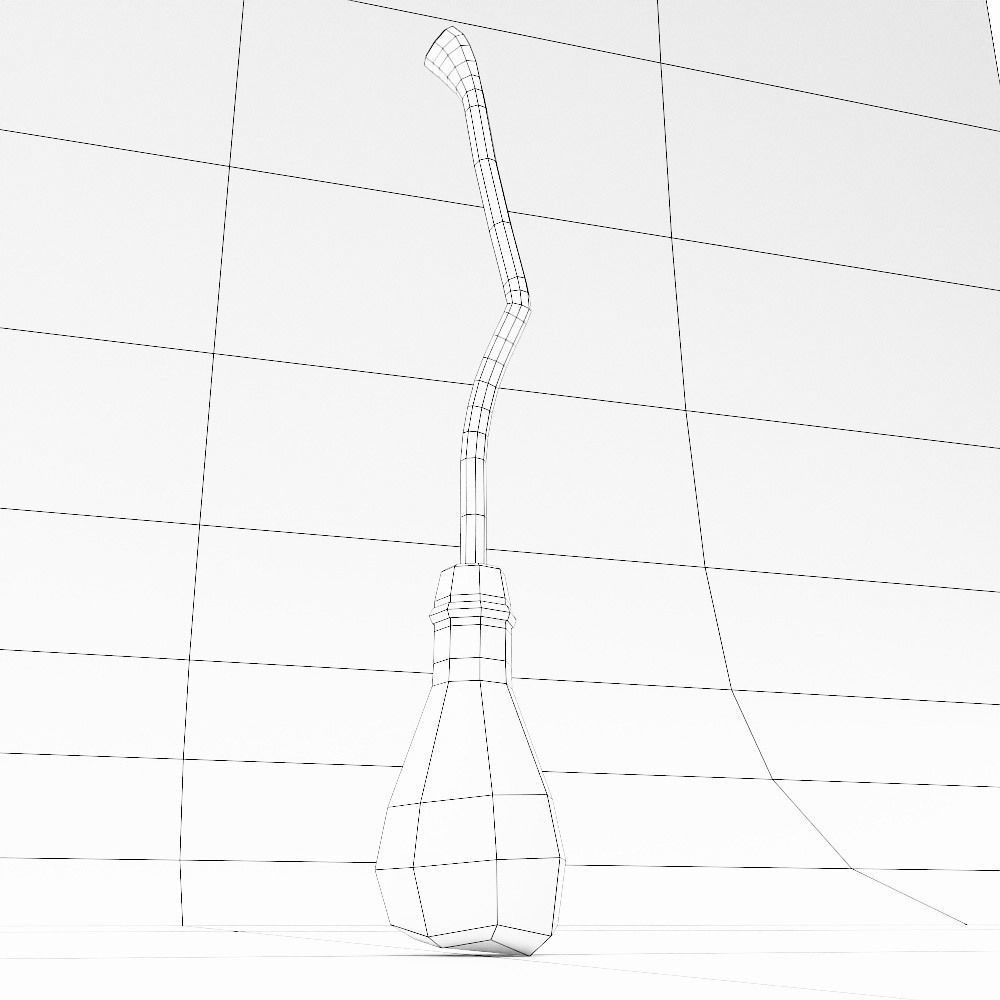 Grass broom low poly 3d model   Low-poly 3D model_7