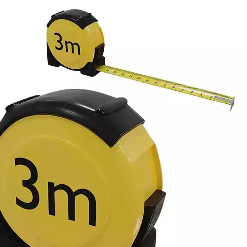 Rigged Measure Tape 3D model