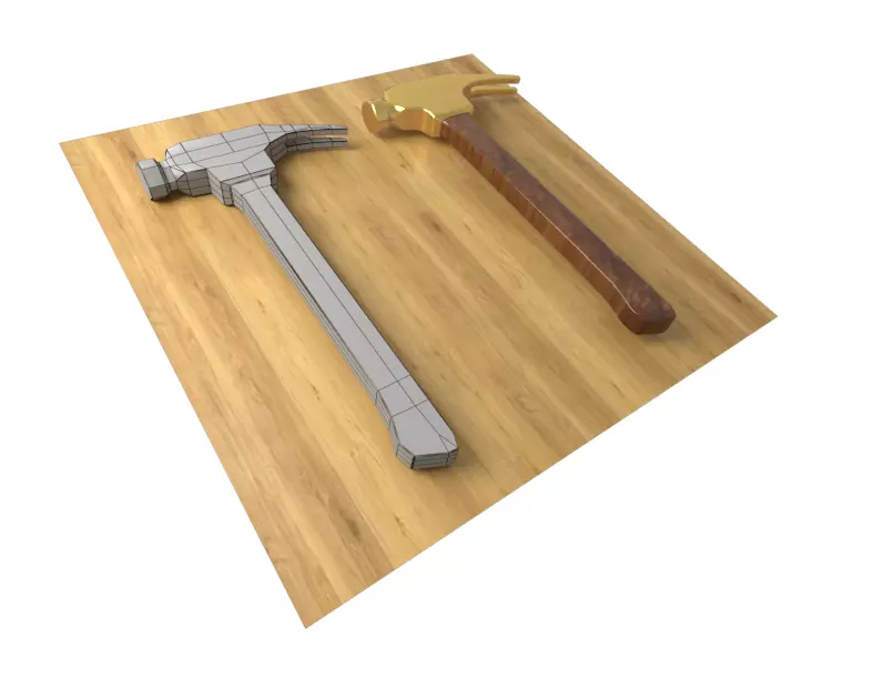 Hummer hammer and chisel 3D model | CGTrader