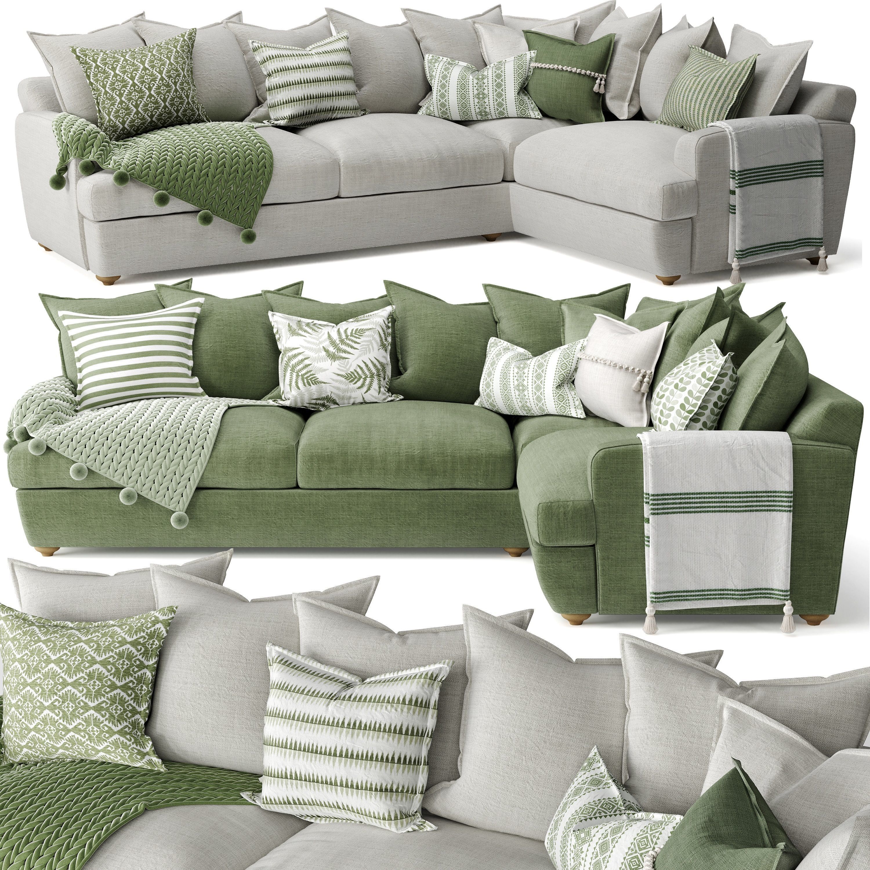 Smooch Corner Sofa 3D model_1
