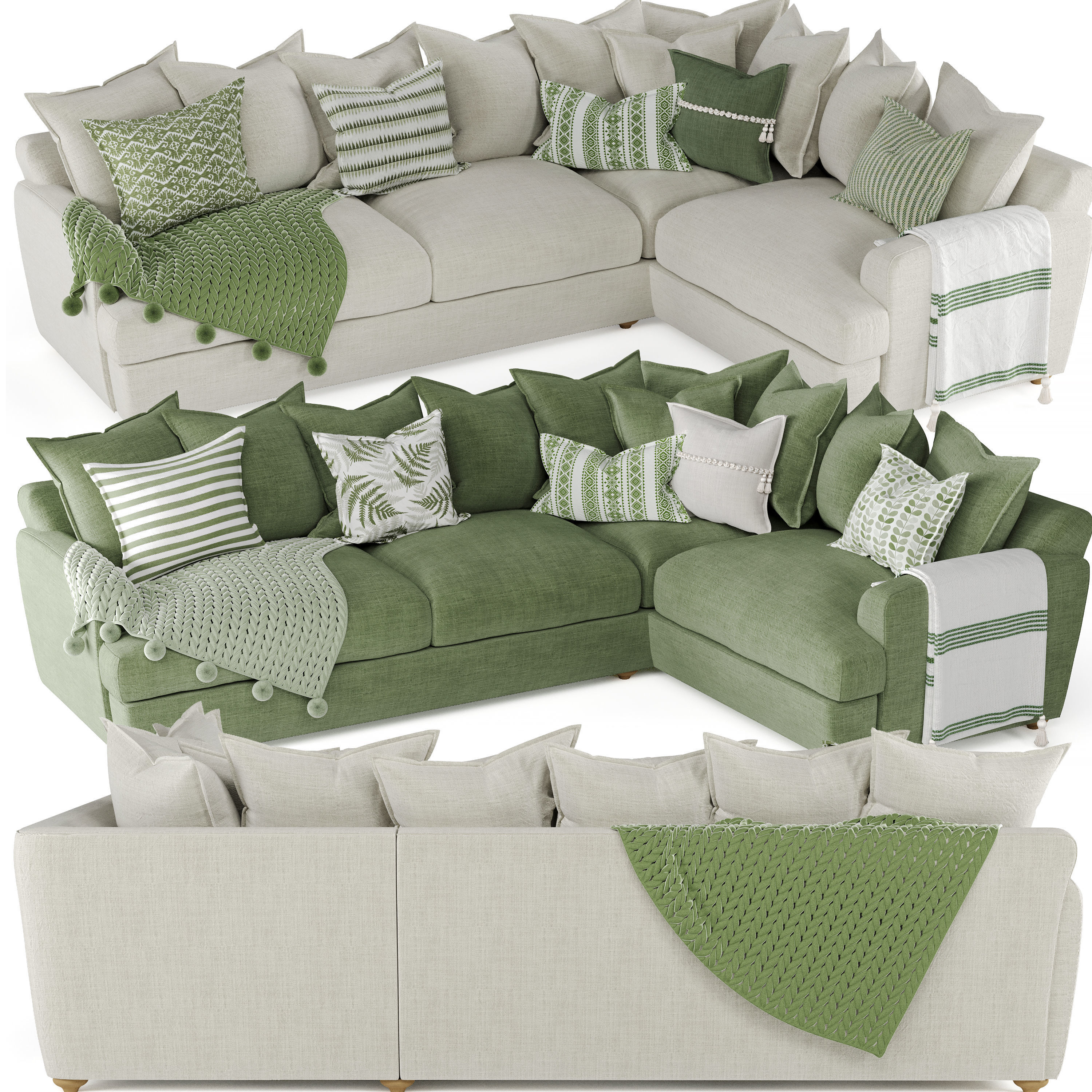Smooch Corner Sofa 3D model_4