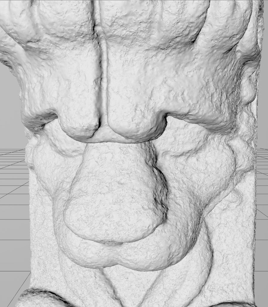 Lion Head Sculpture 3D print model_5