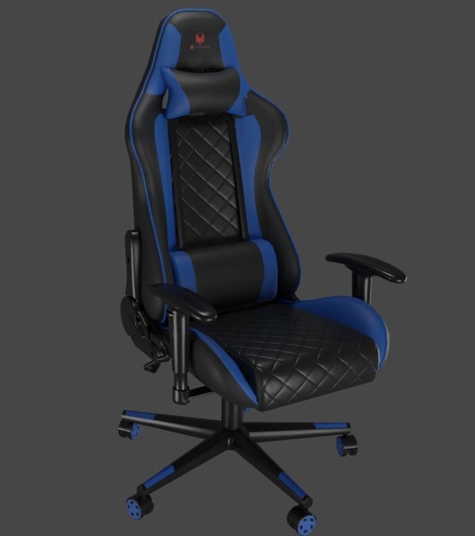 Low poly gaming chair Low-poly 3D model_3