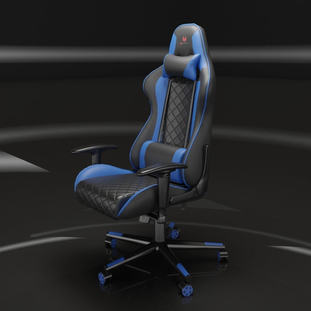 Low poly gaming chair Low-poly 3D model_1