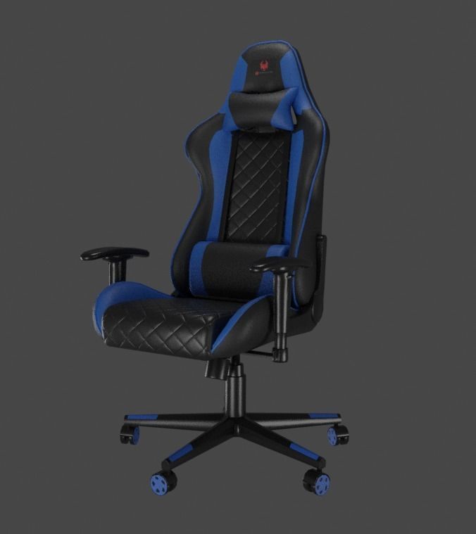 Low poly gaming chair Low-poly 3D model_2