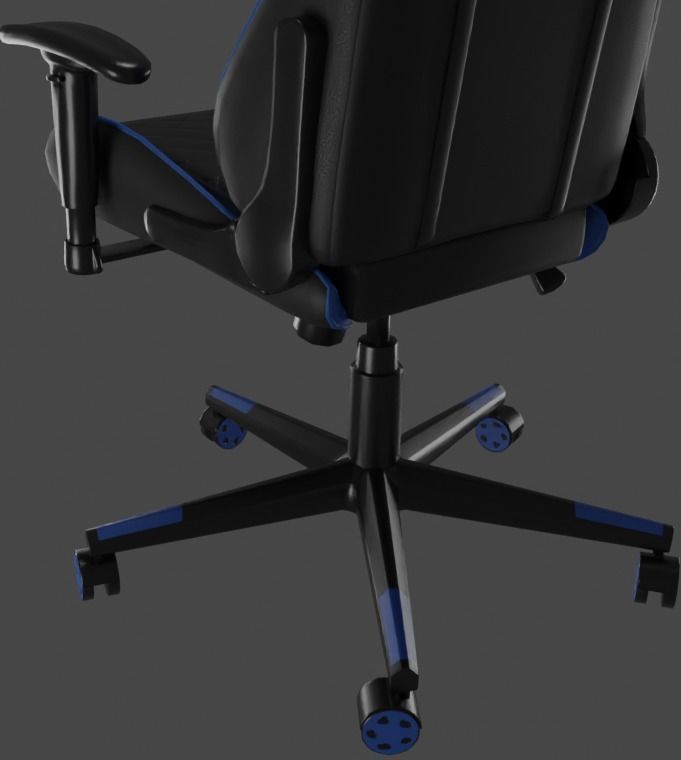 Low poly gaming chair Low-poly 3D model_11